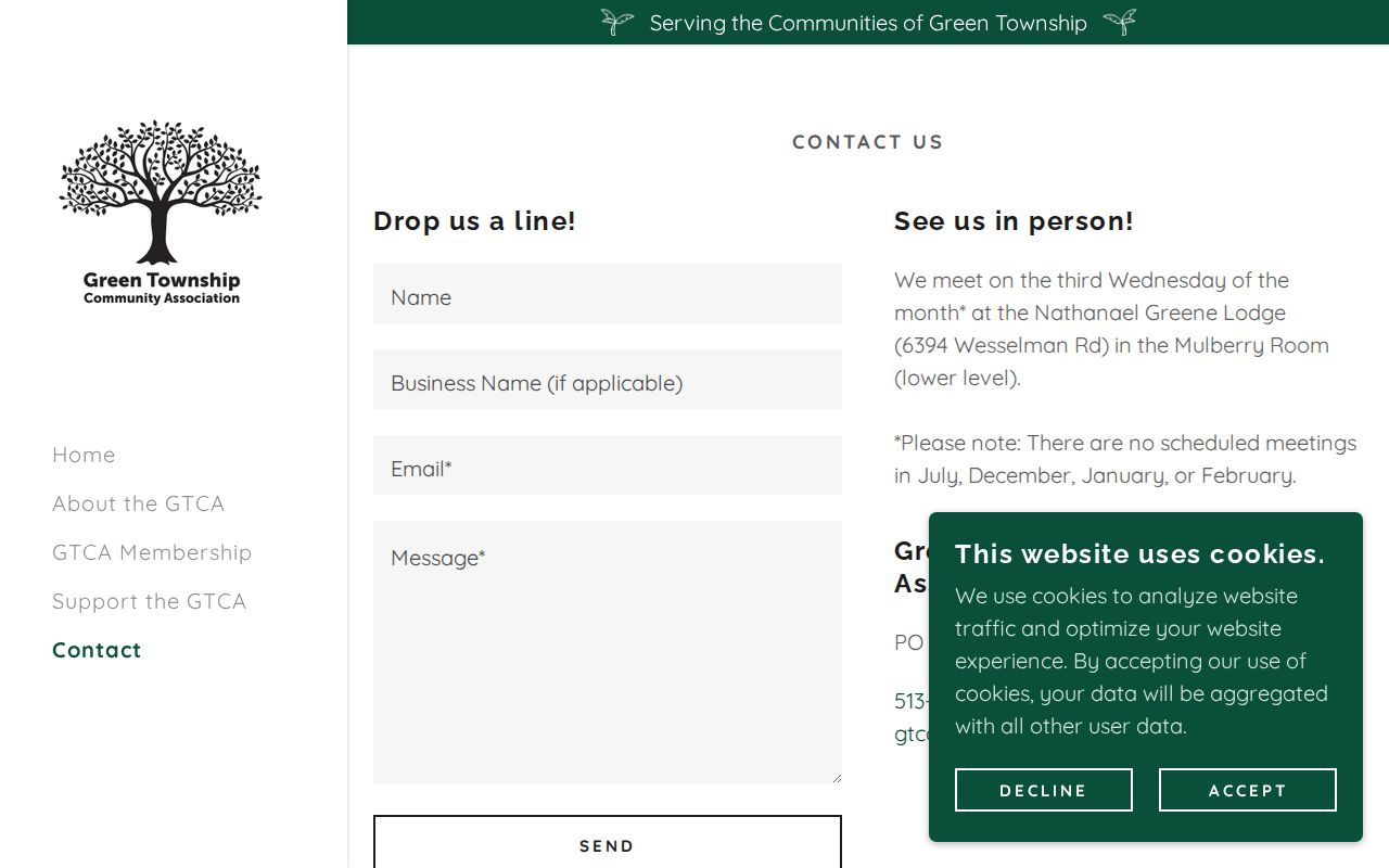 Green Township neighbors community association contact page