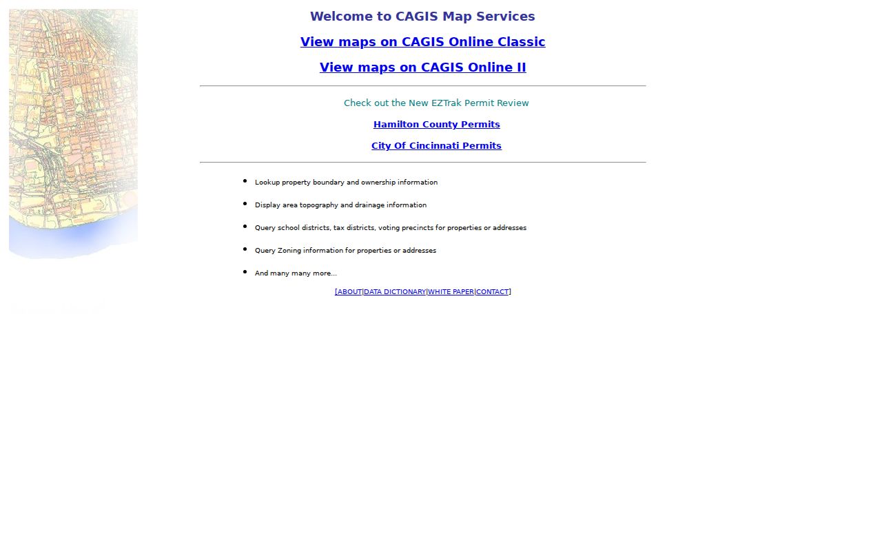 Green Township street directory CAGIS parcel viewer