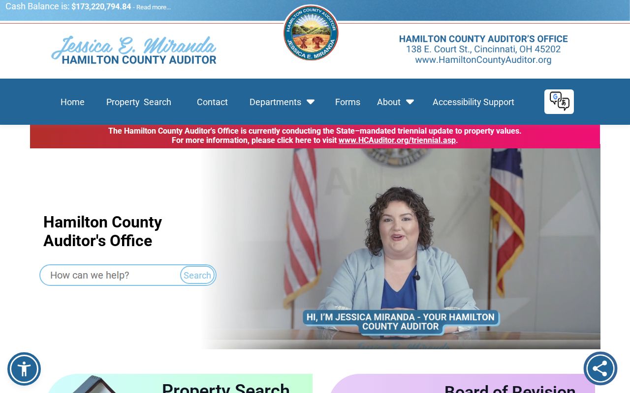 Green Township street directory Hamilton County Auditor property search